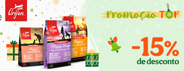 Orijen: 15% de desconto em ração para cachorros.