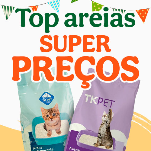 Super preço em areias para gatos.