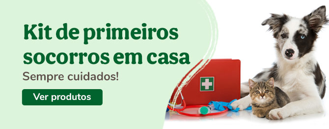 Kit de primeiros socorros para cuidador dos cães e gatos