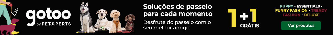 Gooto: 1+1 grátis em acessórios de passeio para o seu cão.