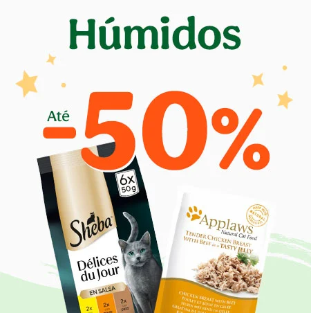 Até 50% de desconto em packs de comida húmida para gato na Tiendanimal. Ofereça ao seu felino refeições saborosas e equilibradas com esta promoção especial