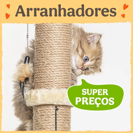 Arranhadores para gato com super promoções. Ideal para o bem-estar e diversão do seu felino.