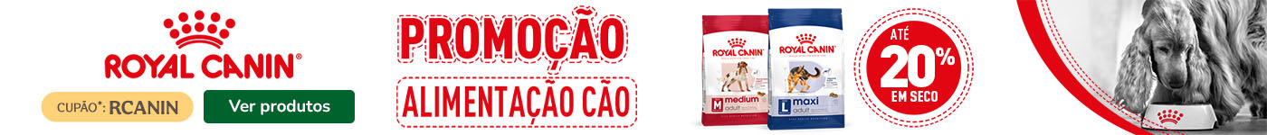 Royal Canin: Até 20% de desconto em ração para cão.
