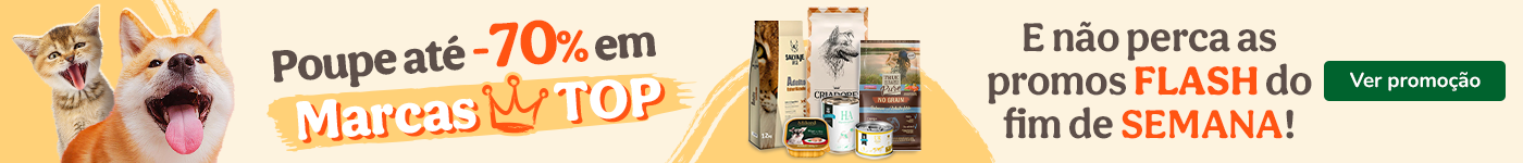 Top marcas com até 70% de desconto em alimentação! E ainda, não perca as ofertas FLASH do fim de semana na Tiendanimal!