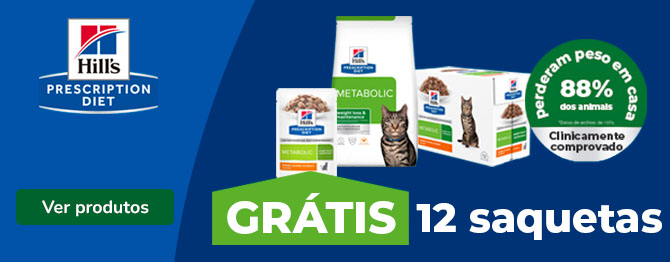 Hill’s Prescription Diet: Ração veterinária para gatos com promoção de oferta.