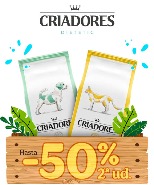 Criadores Dietetic: Hasta 50% dto en la 2ª ud de pienso para tu peludo.