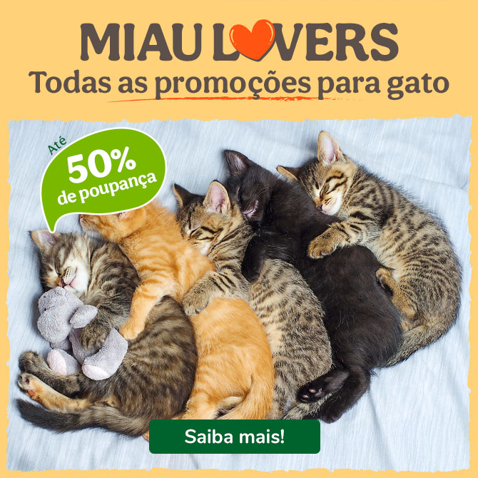 Miau Lovers: todas as ofertas até 50% de desconto em produtos para gato na Tiendanimal. Aproveite para mimar o seu felino com preços imperdíveis!