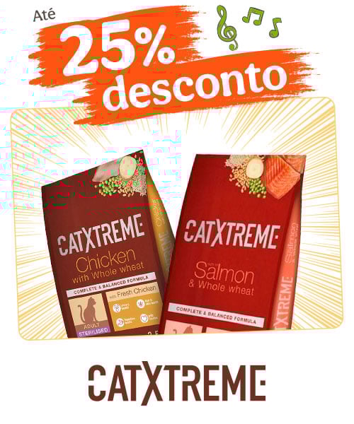 Catxtreme: Até 25% de desconto em ração para gato.