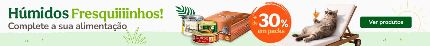 + de 30% de desconto em packs de alimento húmido para gato.