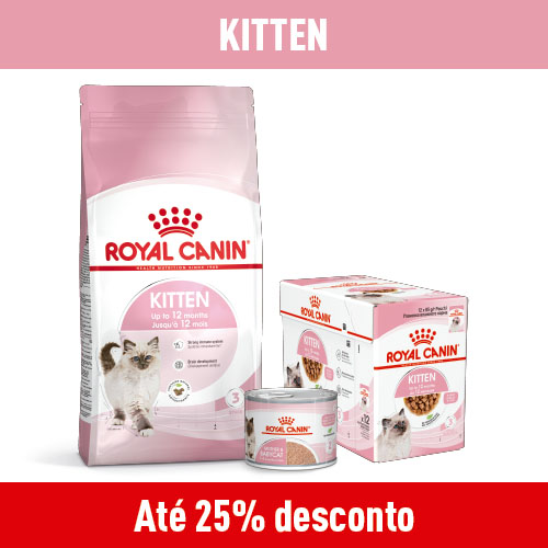 Até 25% de desconto em ração para o seu gatinho.