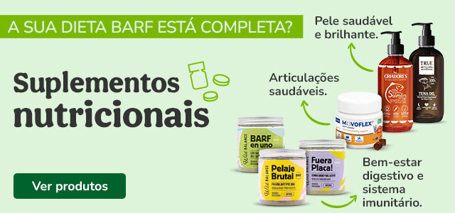 Suplementos nutricionais para cães.