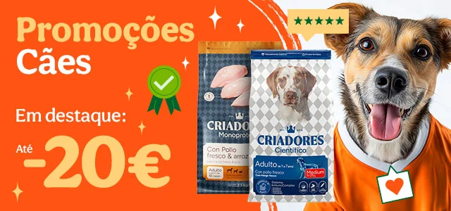 Criadores e True Origins: Até 20€ de desconto numa seleção de ração para cão e gato.