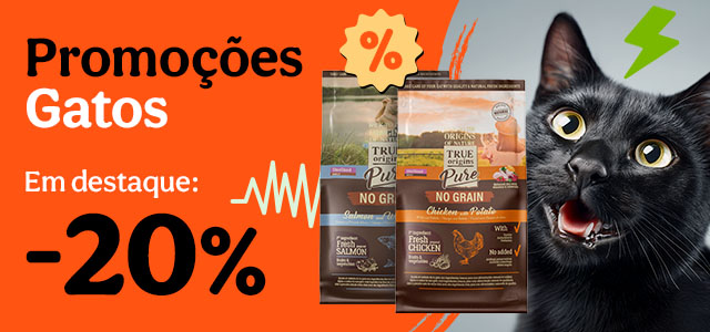 True Origins Pure: 20% de desconto em ração para gato.