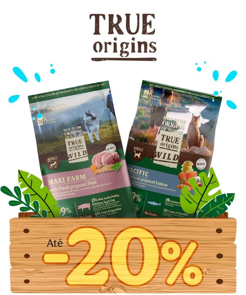 True Origins: Até 20% de desconto na ração para o seu patudo.