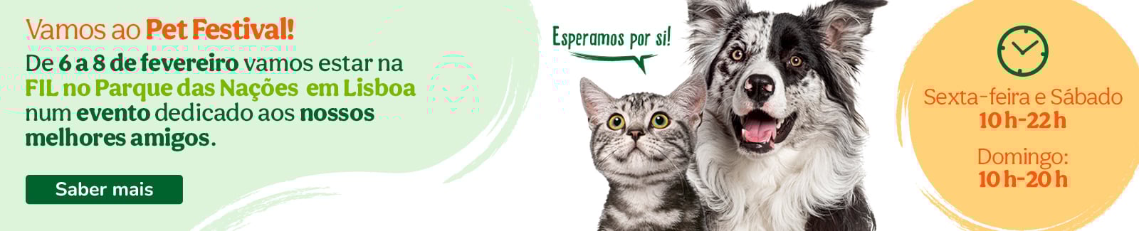 A Tiendanimal vai estar presente no Pet Festival na FIL no Parque das Na&ccedil;&otilde;es em Lisboa de 6 a 8 de fevereiro. Junte-se a n&oacute;s.
