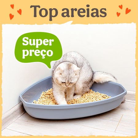 Super preço em areias para gatos.