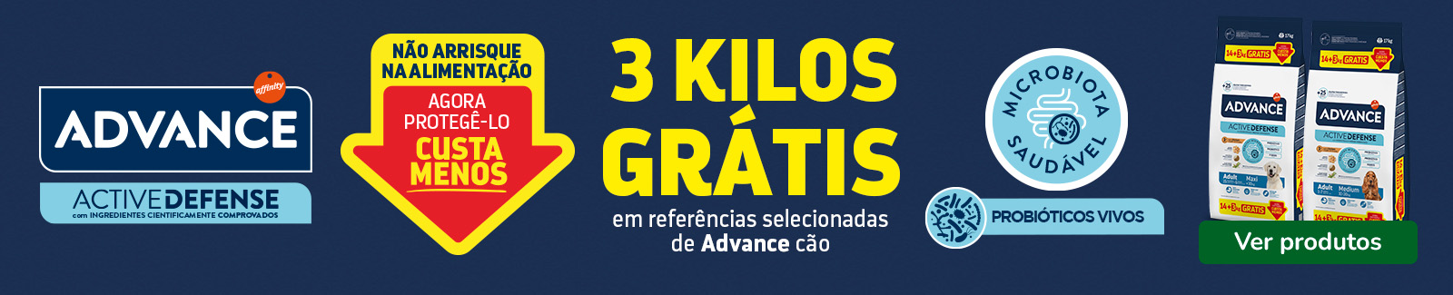 Ração Advance para cães com quilos extra incluídos como promoção na Tiendanimal