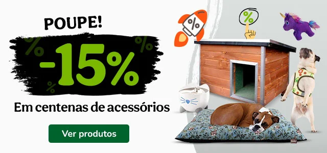 15% de desconto em todos os acessórios.