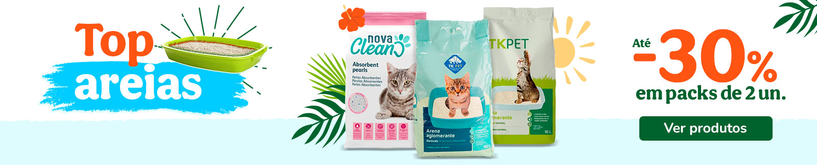 At&eacute; 30% de desconto em packs de 2 unidades de areia.