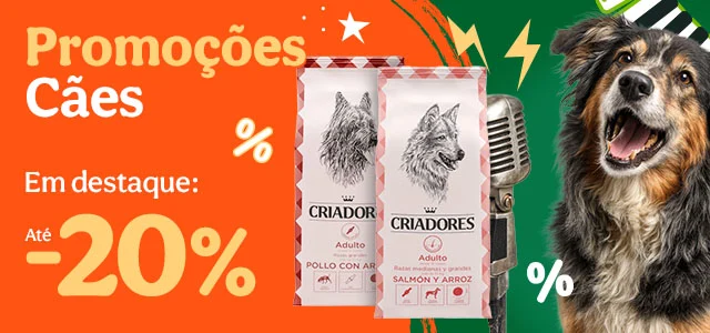 Criadores: Até 20% de desconto em ração para cão.