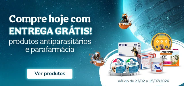 Compre hoje com entrega grátis, produtos antiparasitários e de parafarmácia.