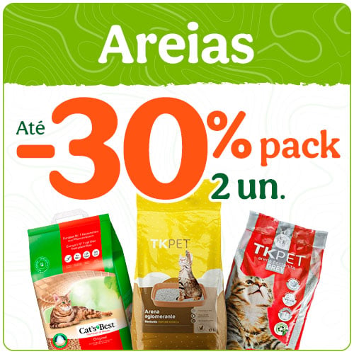 Até 25% de desconto em packs de 2 sacos de areia.