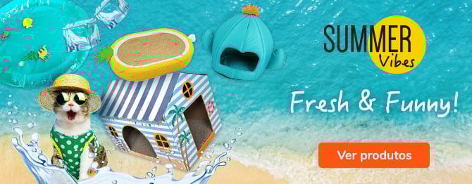 Especial Verão Tiendanimal: descubra produtos essenciais para o bem-estar do seu patudo nos dias quentes. Promoções em acessórios e brinquedos de verão para cão e gato.
