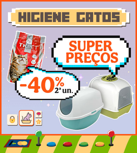 Tk-pet: Caixas de areia para gatos com super preços e 40% de desconto na 2.ª unidade de areias.