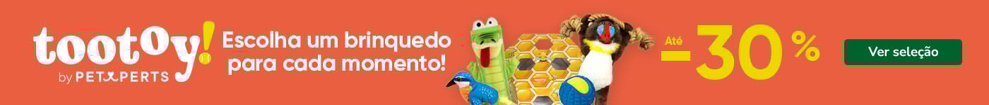 Até 30% de desconto em brinquedos para cão e gato.