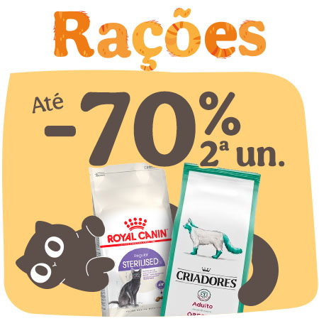 Miauimania: Até 70% de desconto na segunda unidade de ração para gatos.