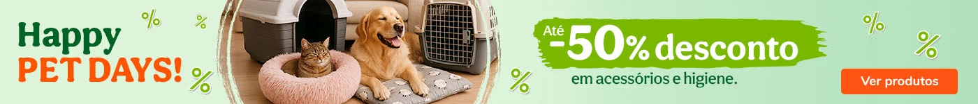 Até -50% em Acessórios para cão e gato.