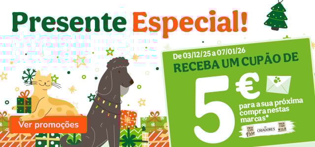 Presente de Natal: 5€ de desconto.