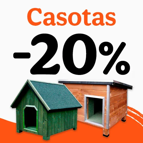 20% de desconto em casotas para cão.