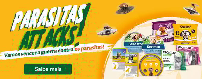Proteja o seu patudo com os melhores antiparasitários. Promoções especiais em coleiras, comprimidos e pipetas antiparasitárias para cão e gato.