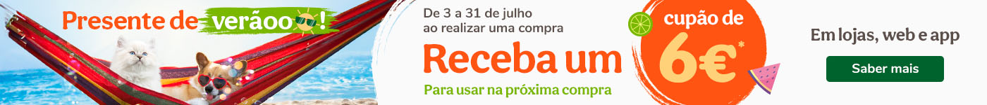 De 3 a 31 de julho ao realizar uma compra, receba 6€ de presente!