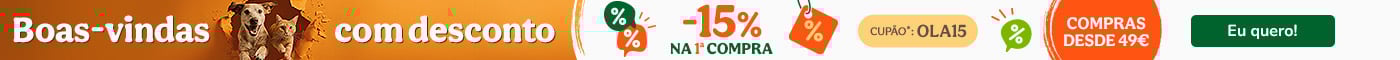 Promoção de boas-vindas Tiendanimal: aproveite descontos exclusivos na sua primeira compra. Ofereça ao seu pet os melhores produtos com preços especiais!