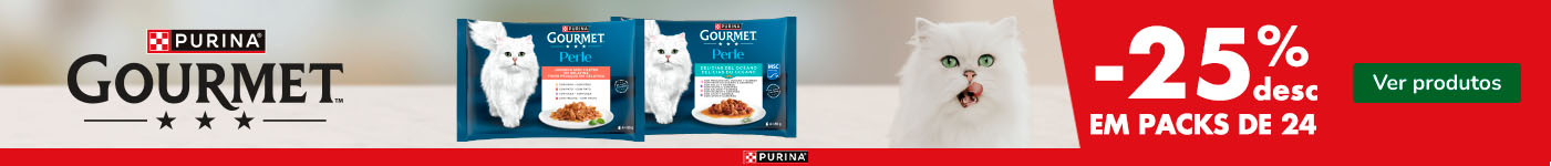 Gourmet: 25% de desconto em packs de alimento húmido para gato.