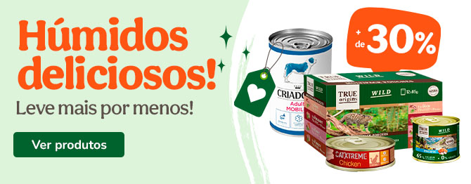 Mais de 30% de desconto em packs de alimentação húmida na Tiendanimal. Ofereça ao seu pet sabor e nutrição com esta oferta especial!