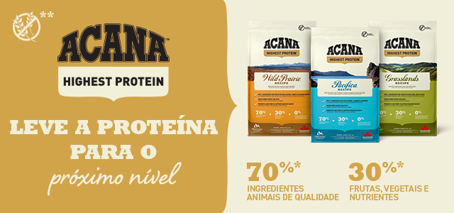 Acana Highest Protein. Alimentação rica em proteína para cães.