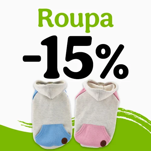 15% de desconto em roupa.