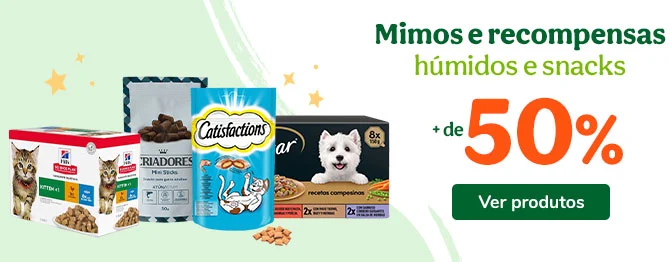 Mime o seu amigo com até 50% de desconto em packs 3x2 de snacks para cão e gato na Tiendanimal. Aproveite esta oferta para oferecer petiscos deliciosos ao seu pet!