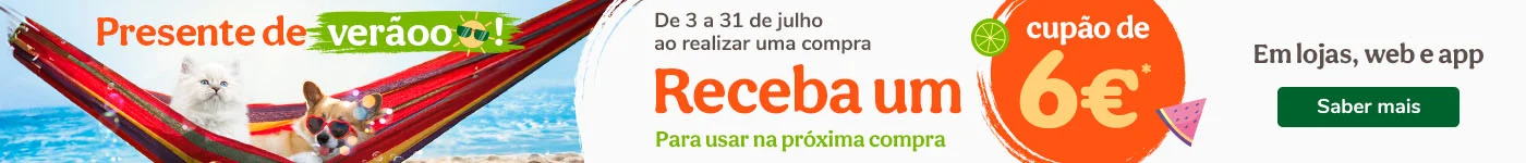 De 3 a 31 de julho ao realizar uma compra, receba 6€ de presente!