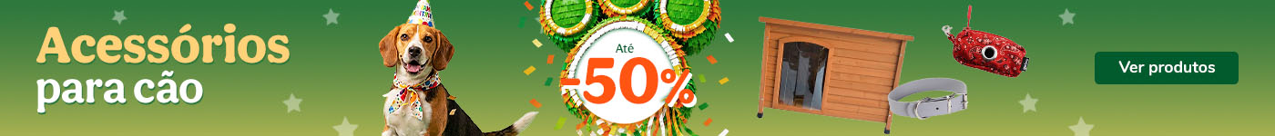 Até -50% em acessórios para cão
