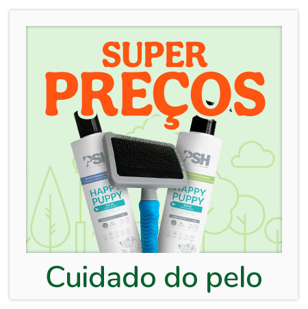 Produtos para cuidar do pelo do seu patudo com super preços.