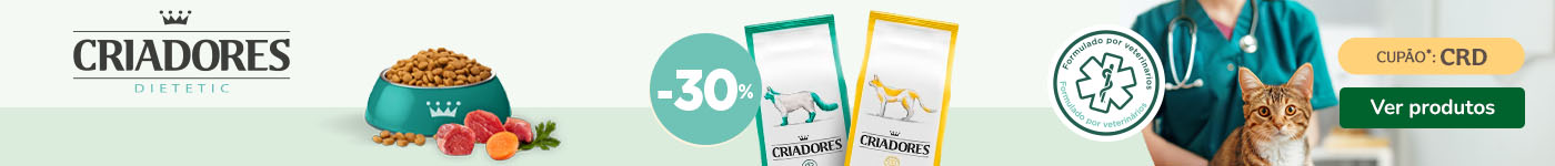 Criadores: 30% de desconto em ração veterinária para gato.