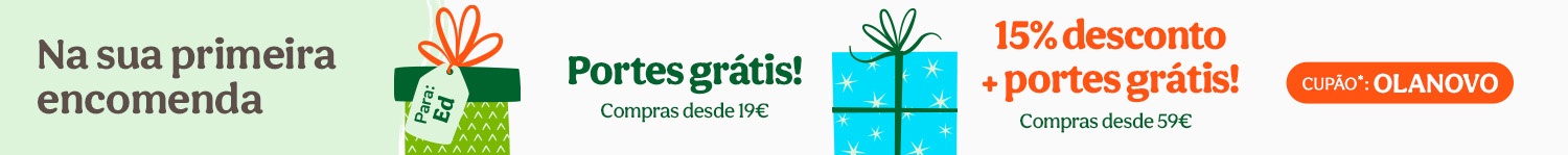 -15% desc na sua primeira encomenda + portes grátis com o cupão OLANOVO