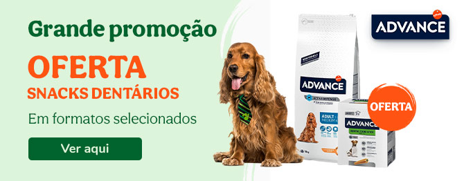 Snacks dentário GRÁTIS numa seleção de rações Advance para cães