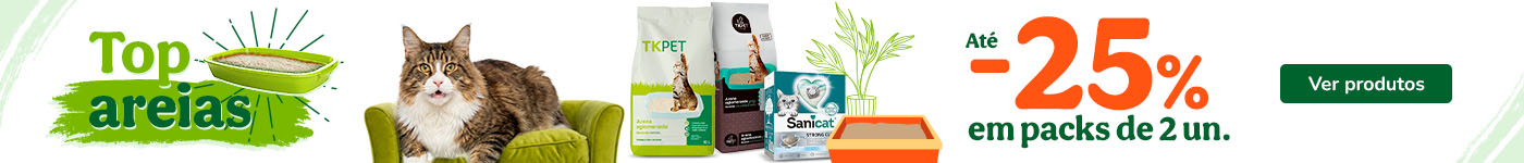 Até 25% de desconto em packs de 2 unidades de areia.