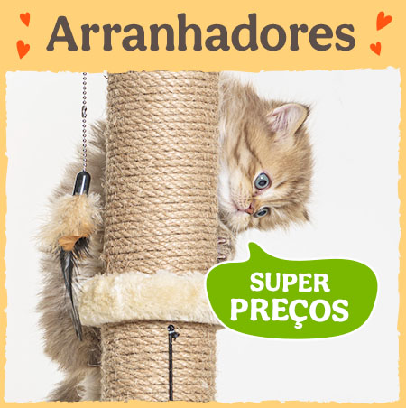 Arranhadores para gato com super promoções. Ideal para o bem-estar e diversão do seu felino.