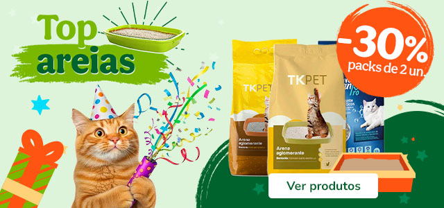 Até 30% de desconto em packs de 2 areias.
